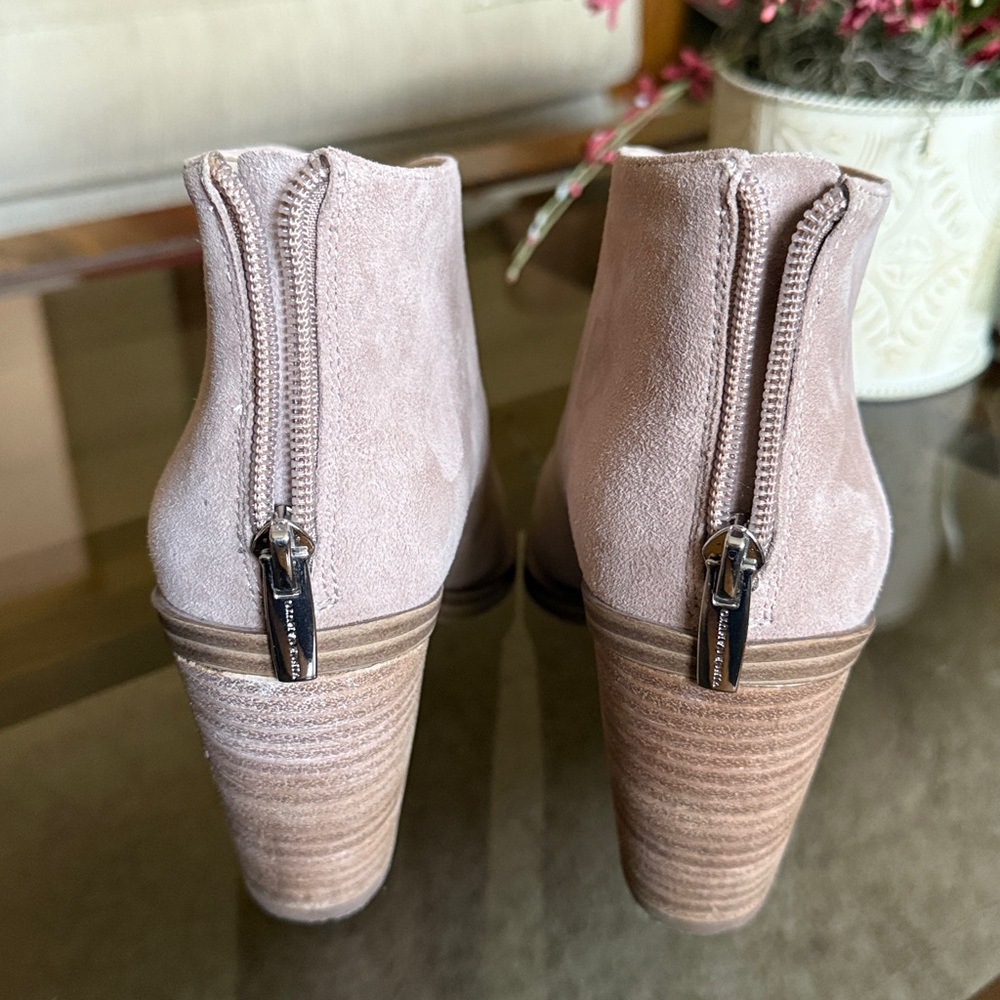 Vince Camuto GINSEL Bootie Light Tan/Taupe Suede Leather Size 8M/38.5 - Picture 9 of 17